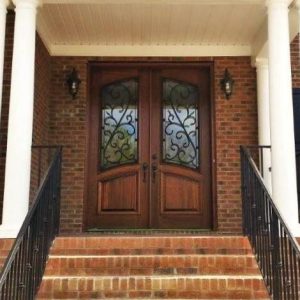 Wood Doors with Wrought Iron Houston