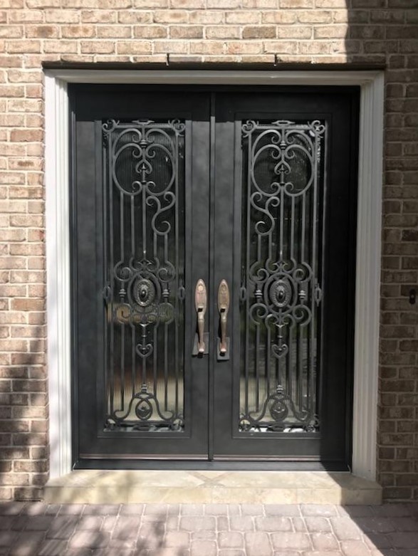 Modern Iron Door Design Friendswood TX