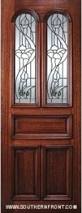 Twin Center Arch Lite Entry Doors 8FT
