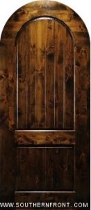 3 6 x 8 0 Knotty Alder Round Top 2 Panel V Grooved