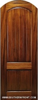 Arch Top 2 Panel V Grooved Mahogany 3 0 x 8 0