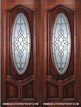 8 FT Oval Lite Entry Doors - Southern Front Door