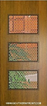 Santa Monica Mahogany Door with Grille 6 8 Single