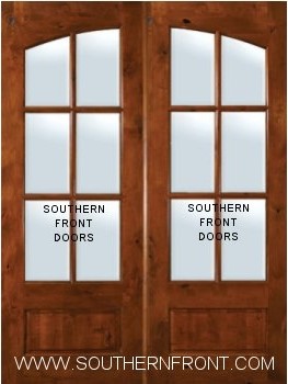 Square Top Arch Lite Knotty Alder 6 Lite TDL Double 5 06 0 x 8 0