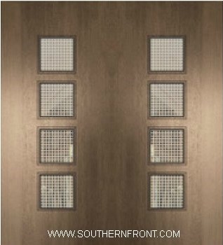 Venice Mahogany Door with Grille 6 8 Double