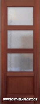 3 Lites Over 1 Panel 8ft Door