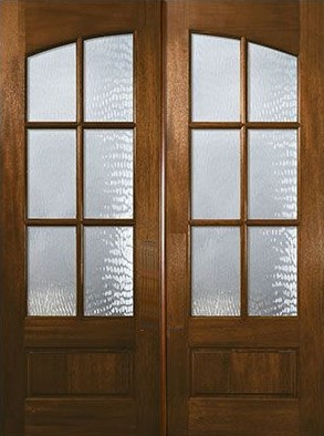 6 Lite arch Lite Square Top Double Door