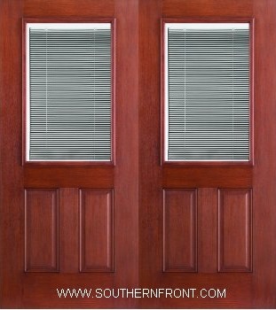 FCM140 RT 6 8 Fiber Classic Mahogany Fiberglass Raise Tilt Internal Blinds Double