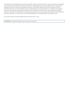 Glasscraft Finished Fiberglass Doors Warranty Pg 2