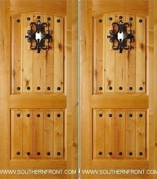2 Panel 6 8 KA Arch Panel Square Top Door Double