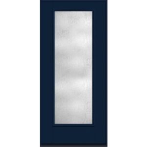Full Lite Textured Rain Glass Indigo