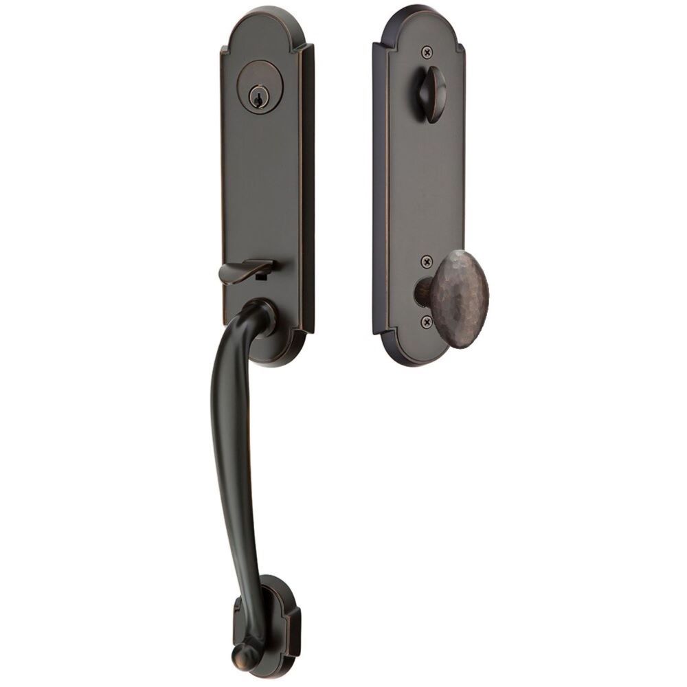 Richmond Handleset with Hammered Egg Knob ORB