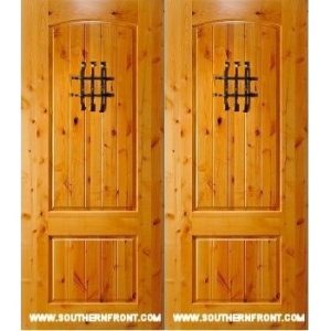 Southern 2-Panel Arch Grill Double Door