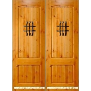 2 Panel Arch with Grill- Southern Front Door